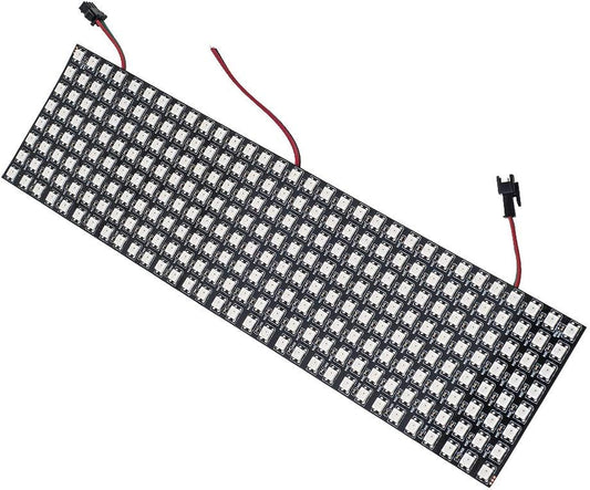 WS2812B ECO RGB Alloy Wires 5050SMD Individual Addressable 8X32 256 Pixels LED Matrix Flexible FPCB Full Color Works with Wled,Sp802E,Etc Controllers Image Video Text Display DC5V