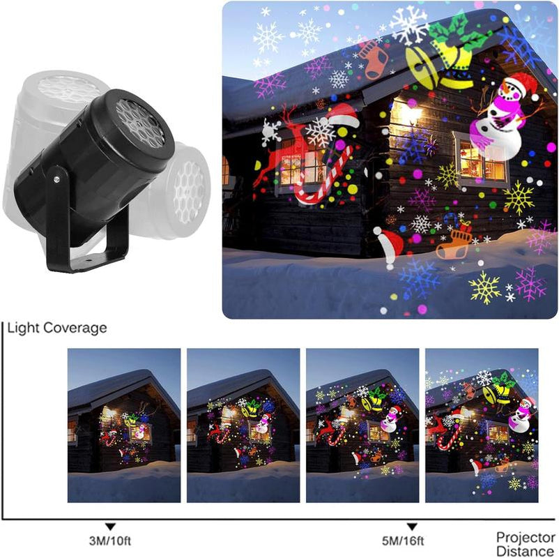 HHYSPA Christmas Projector Lights Projector, Holiday Light Party Waterproof Outdoor/Indoor LED Projector, Holiday Projector for Xmas