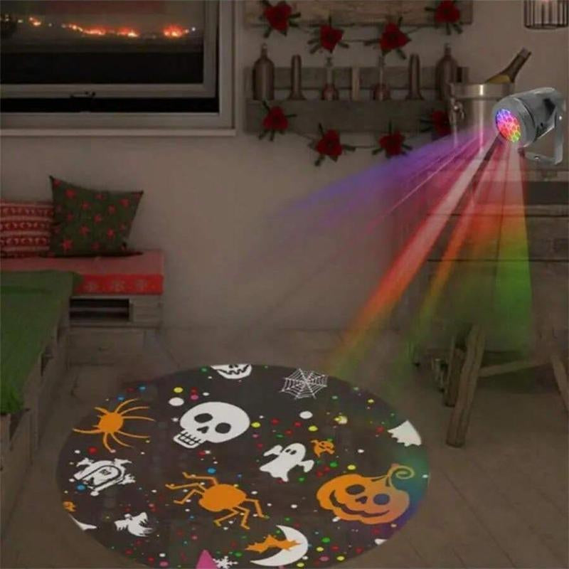 Halloween LED Projector Light, 1 Box Ghost & Pumpkin Patterns Projector Light, Ambient Room Lighting for Halloween Party Decor