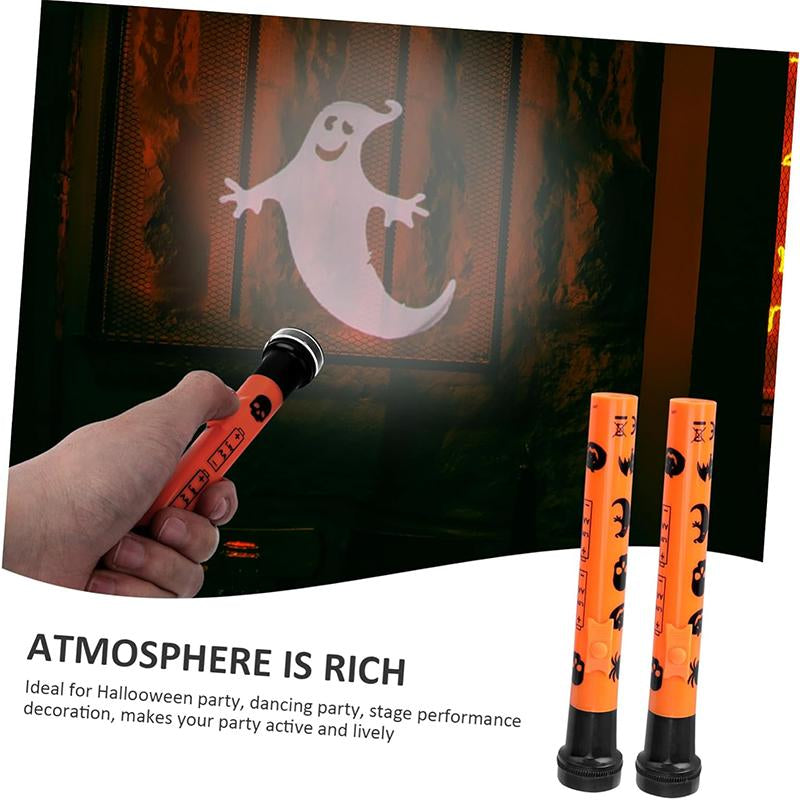Halloween Projector Flashlight 5 Patterns Portable Handheld LED Projector Light for Haunted House