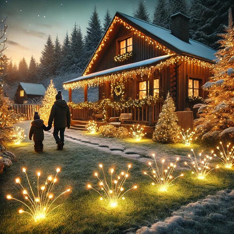 Outdoor Solar Garden Lights-Decorative Lights, Waterproof, Firefly Lights Starburst Swaying in the Wind,Vibrant Lights Applicable to Decoration Garden