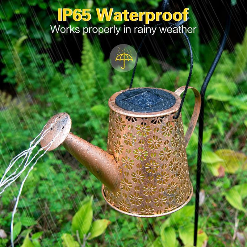 Solar Watering Can with Lights,Solar Lights Outdoor Garden Decor,Large Hanging Waterproof Solar Lantern Landscape Lights outside Decor