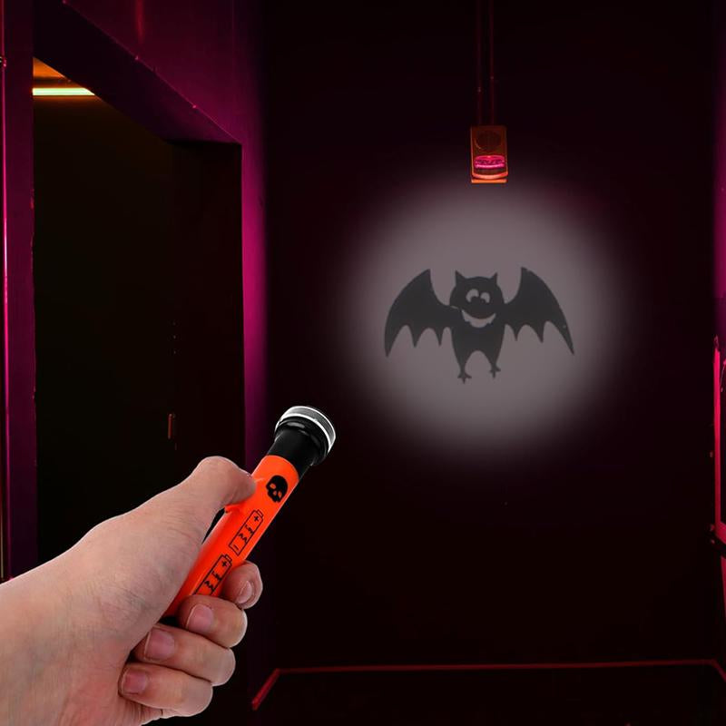 Halloween Projector Flashlight 5 Patterns Portable Handheld LED Projector Light for Haunted House