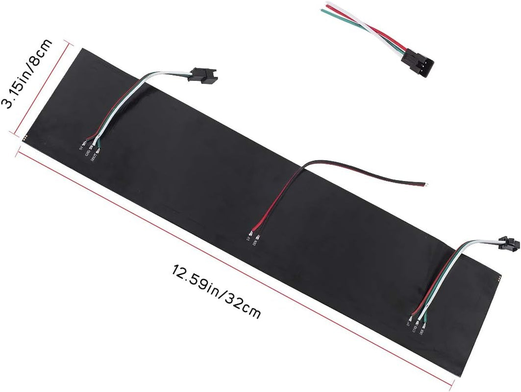 WS2812B ECO RGB Alloy Wires 5050SMD Individual Addressable 8X32 256 Pixels LED Matrix Flexible FPCB Full Color Works with Wled,Sp802E,Etc Controllers Image Video Text Display DC5V
