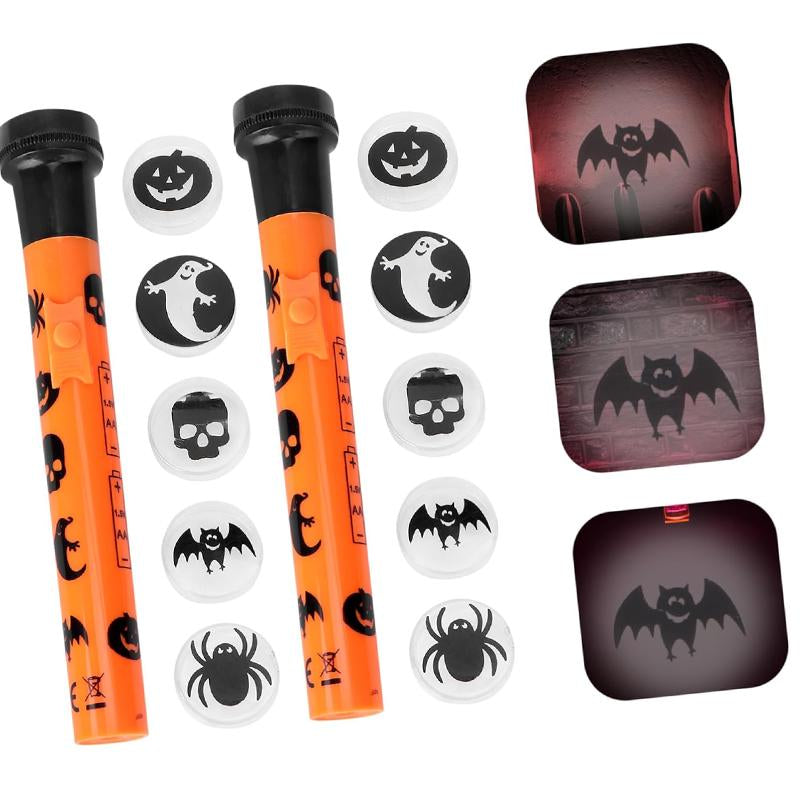 Halloween Projector Flashlight 5 Patterns Portable Handheld LED Projector Light for Haunted House