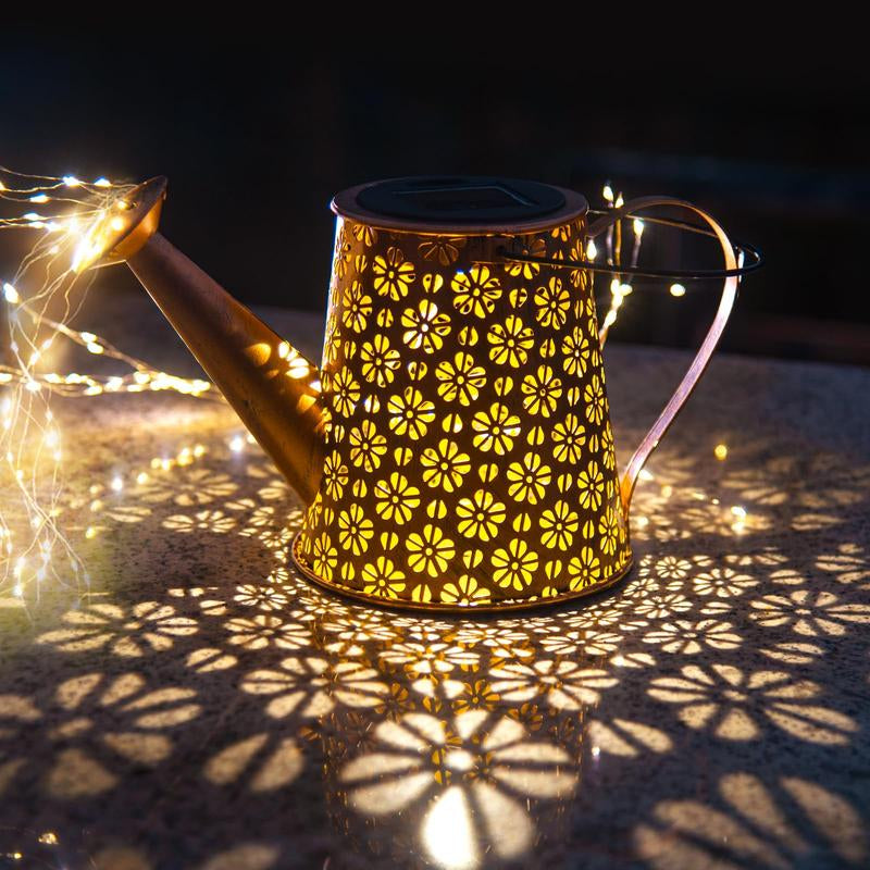Solar Watering Can with Lights,Solar Lights Outdoor Garden Decor,Large Hanging Waterproof Solar Lantern Landscape Lights outside Decor