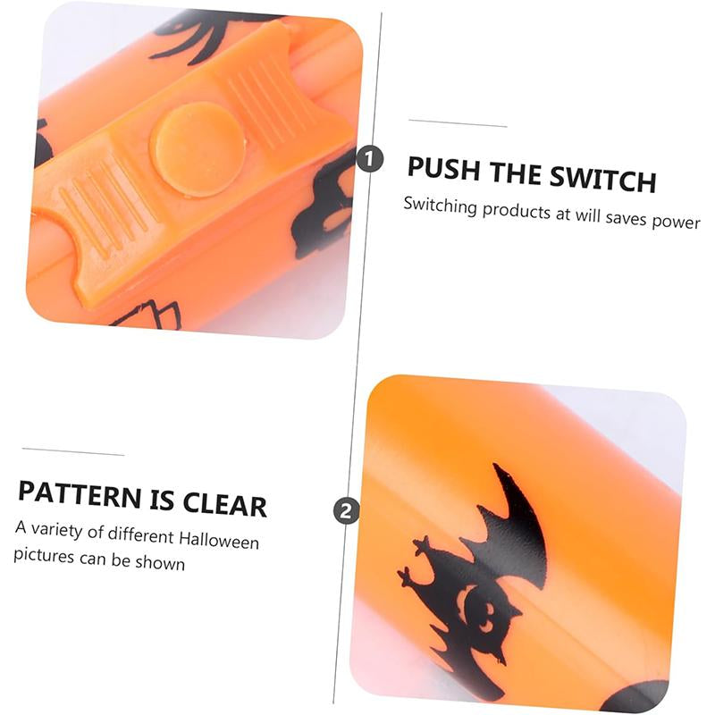 Halloween Projector Flashlight 5 Patterns Portable Handheld LED Projector Light for Haunted House