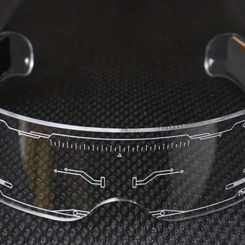 Rechargeable Multicolored LED Future Tech Glasses - Futuristic Flashing Design. Colorful Gifts Halloween