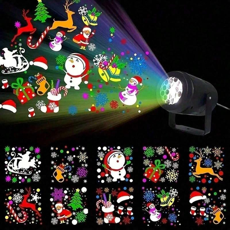 Halloween LED Projector Light, 1 Box Ghost & Pumpkin Patterns Projector Light, Ambient Room Lighting for Halloween Party Decor