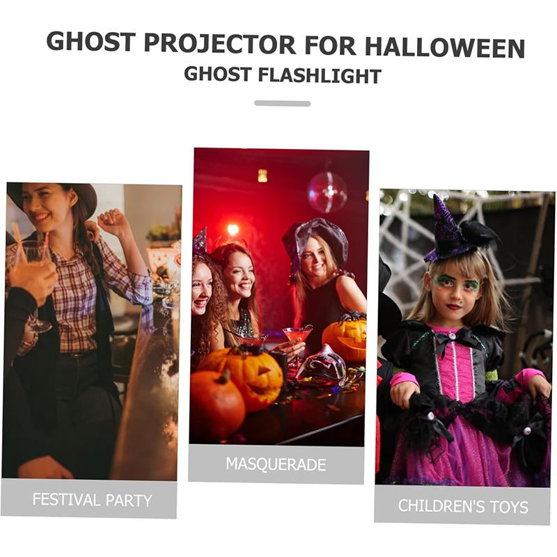 Halloween Projector Flashlight 5 Patterns Portable Handheld LED Projector Light for Haunted House