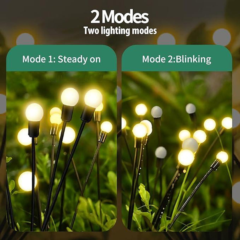 Outdoor Solar Garden Lights-Decorative Lights, Waterproof, Firefly Lights Starburst Swaying in the Wind,Vibrant Lights Applicable to Decoration Garden