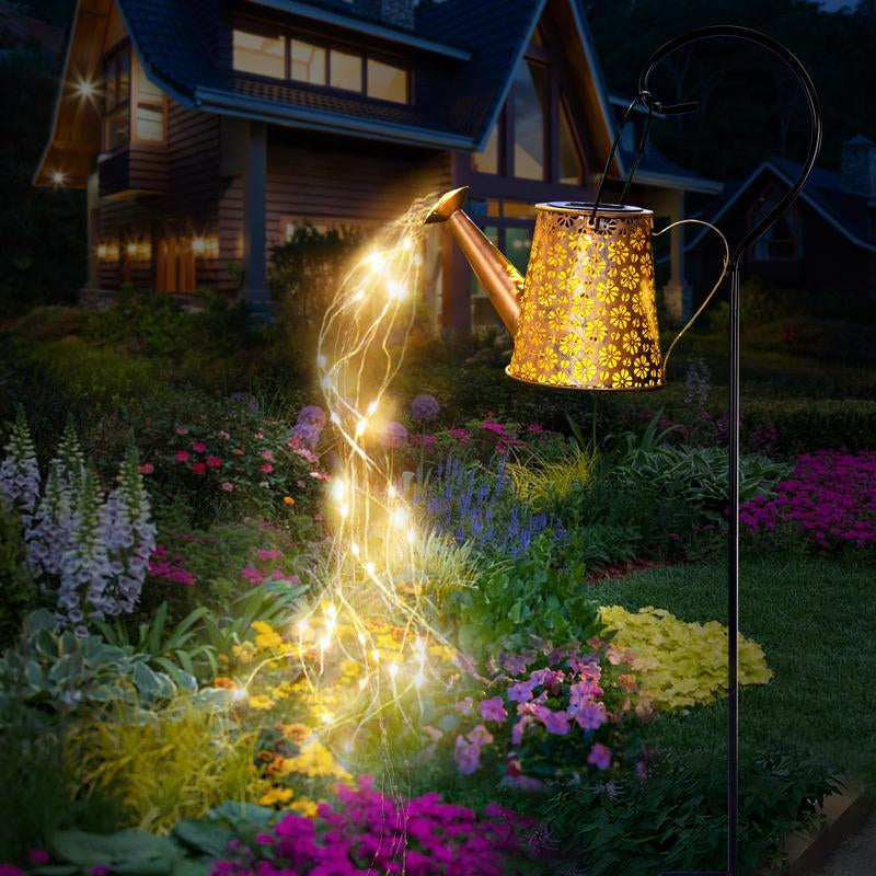 Solar Watering Can with Lights,Solar Lights Outdoor Garden Decor,Large Hanging Waterproof Solar Lantern Landscape Lights outside Decor